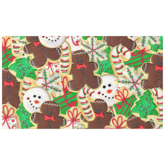 Christmas Sugar Cookie Collection Tablecloth (Front (Horizontal))