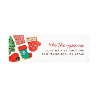 Christmas Sugar Cookie Return Address Label