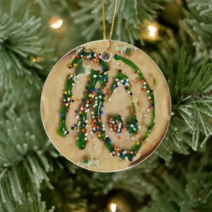 Christmas Sugar Cookie with Candy Sprinkles Ceramic Tree Decoration