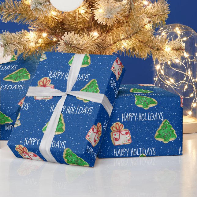 Christmas Sugar Cookies And Snowflakes  Wrapping Paper (Holidays)