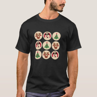 Christmas Sugar Cookies Cute Retro Xmas Long Sleev T-Shirt