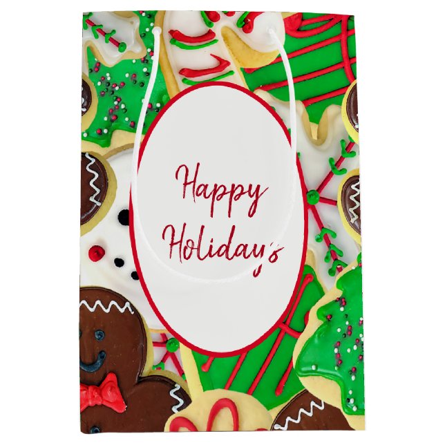 Christmas Sugar Cookies  Medium Gift Bag (Front)