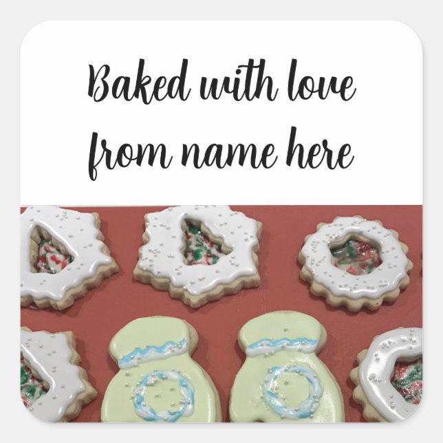 Christmas Sugar Cookies Package Sticker (Front)