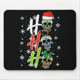Christmas Sugar Skull Ho Ho Ho Xmas Mexican Men Wo Mouse Mat