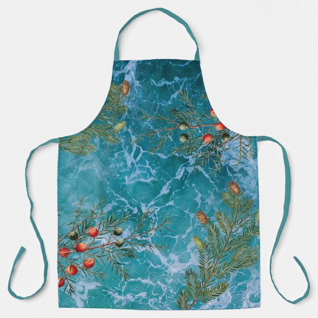 Christmas Summer Ocean Beach Apron (Front)