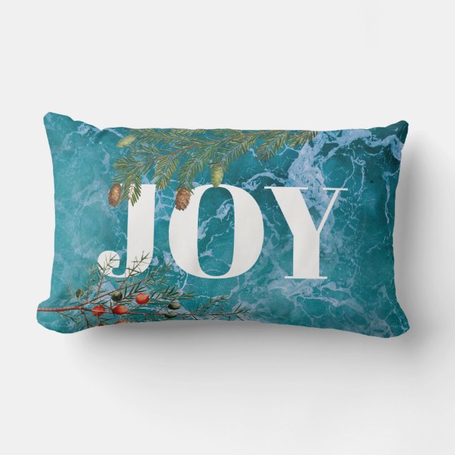 Christmas Summer Ocean Beach Joy  Lumbar Cushion (Front)