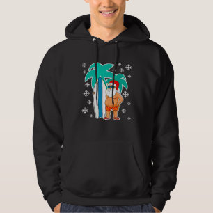 Christmas Summer Santa Hawaii Surf Summer Men Yout Hoodie