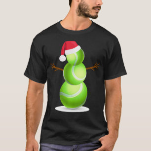 Christmas Summer tennis Snowman Party Gift  T-Shirt