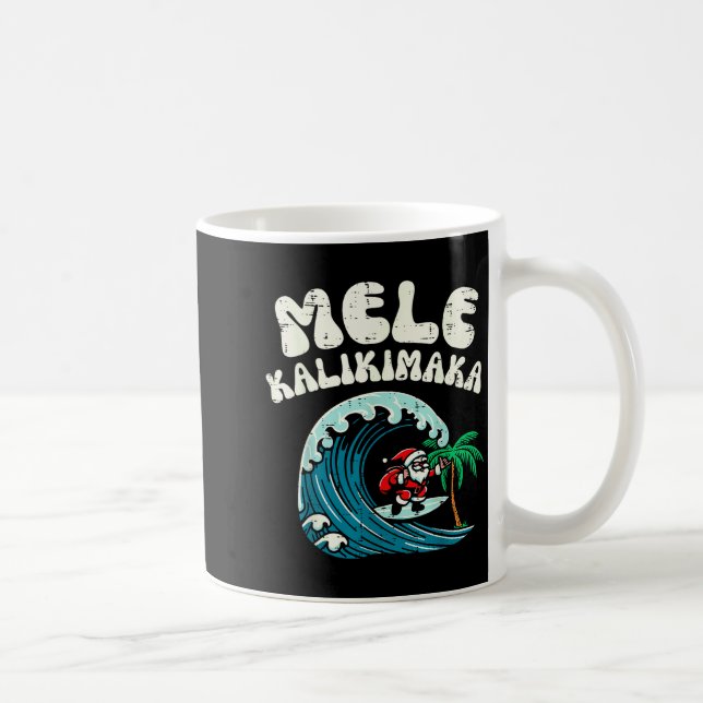 Christmas Surfing Santa Mele Kalikimaka Xmas Men B Coffee Mug (Right)