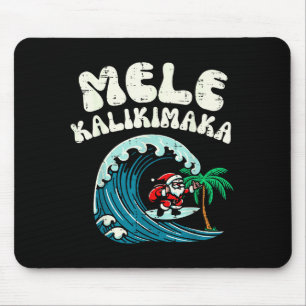 Christmas Surfing Santa Mele Kalikimaka Xmas Men B Mouse Mat