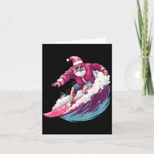 Christmas Surfing Santa Surfboarder Surf Lover Xma Card