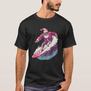 Christmas Surfing Santa Surfboarder Surf Lover Xma T-Shirt