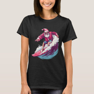 Christmas Surfing Santa Surfboarder Surf Lover Xma T-Shirt