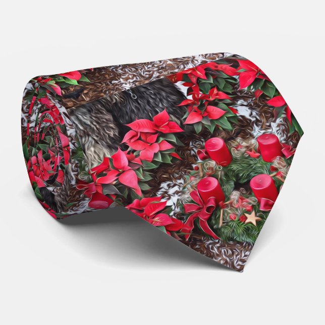 christmas surprise red tie (Rolled)