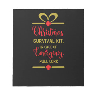 christmas survival kit notepad
