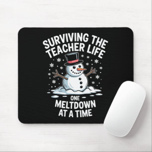 Christmas Surviving Teacher Life Meltdown Xmas Mouse Mat
