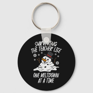 Christmas Surviving Teacher Life Meltdown Xmas Wom Key Ring