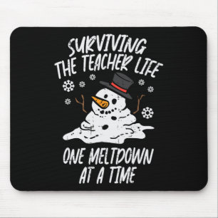 Christmas Surviving Teacher Life Meltdown Xmas Wom Mouse Mat