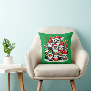 Christmas Sushi Festive Celebration Cushion