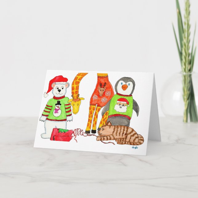 Christmas Sweater Contest Holiday Card (Front)