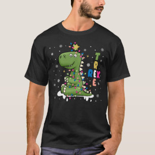 Christmas Sweater Dinosaur Boys Girls Kids Tree Re