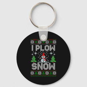 Christmas Sweater I Plow Snow Matching Couples Paj Key Ring