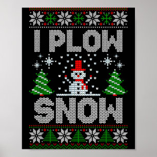 Christmas Sweater I Plow Snow Matching Couples Paj Poster