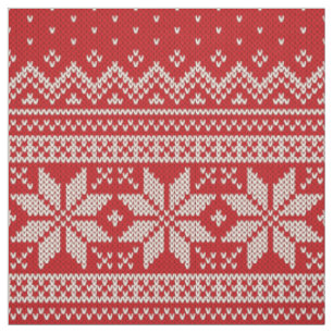Christmas Sweater Knitting Pattern - RED Fabric