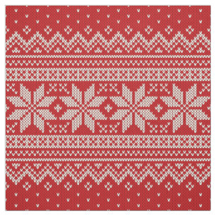 Christmas Sweater Knitting Pattern - RED Fabric