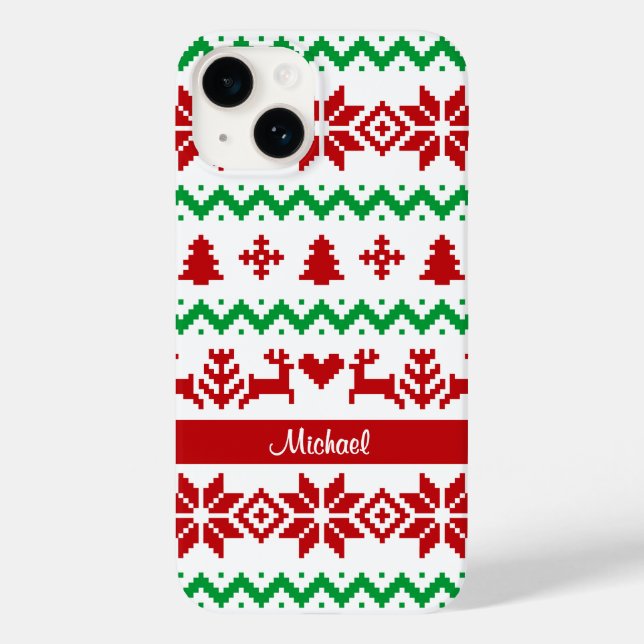 Christmas Sweater Pattern Case-Mate iPhone Case (Back)