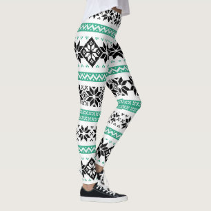 Christmas sweater pattern Holiday leggings
