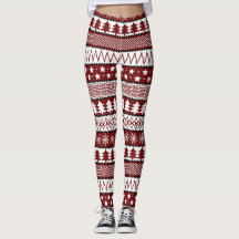 Christmas sweater pattern Holiday leggings