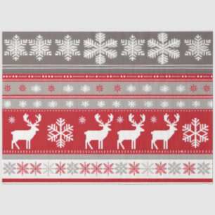 christmas sweater pattern tissue paper