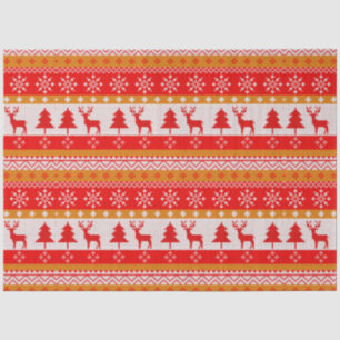 Christmas Sweater Pine Trees Snowflakes Christmas Tissue Paper