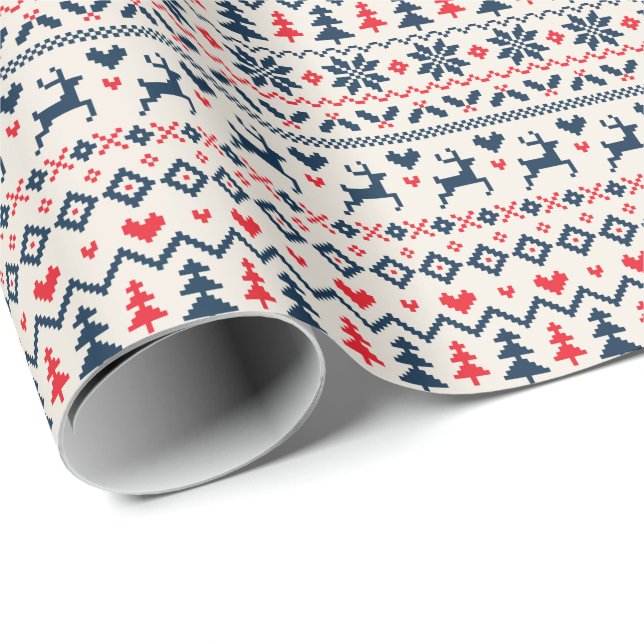 Christmas sweater weather wrapping paper (Roll Corner)
