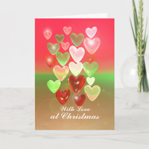 Christmas Sweet Hearts with Love Holiday Card