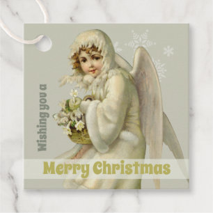 Christmas Sweet Victorian winter angel CC1189 Favour Tags