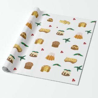 Christmas sweets and mistletoe wrapping paper