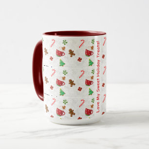 Christmas Sweets – Candy Canes, Cookies & Cocoa Mug