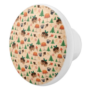Christmas sweets ceramic knob