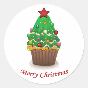 Christmas sweets classic round sticker