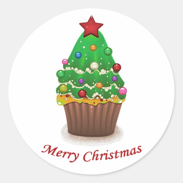 Christmas sweets classic round sticker (Front)