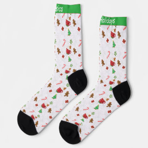Christmas Sweets Customizable Socks