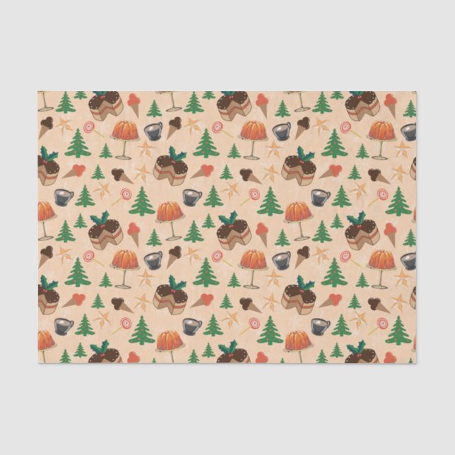 Christmas sweets tissue paper (Front)