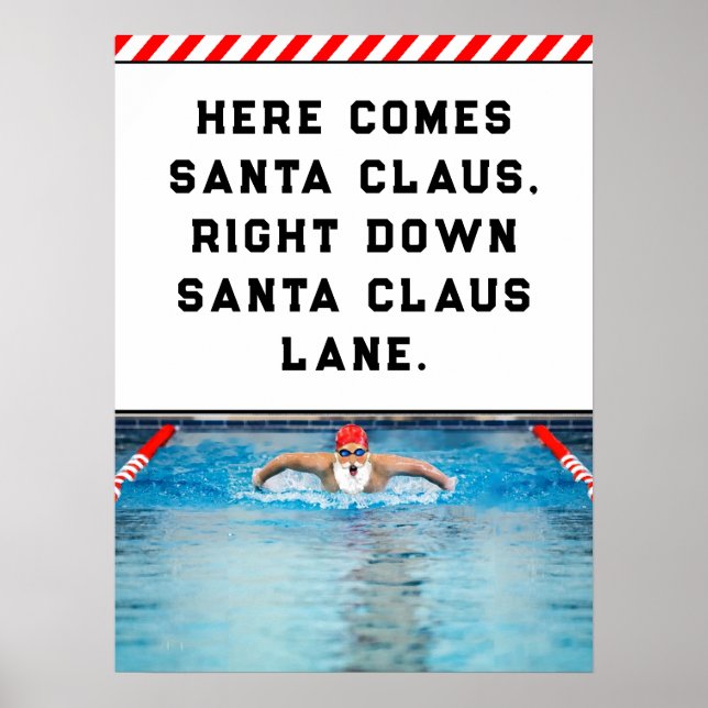 Christmas Swimming Poster (Front)