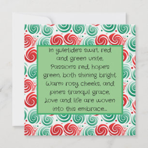 Christmas Swirl Red, Green, and White Card