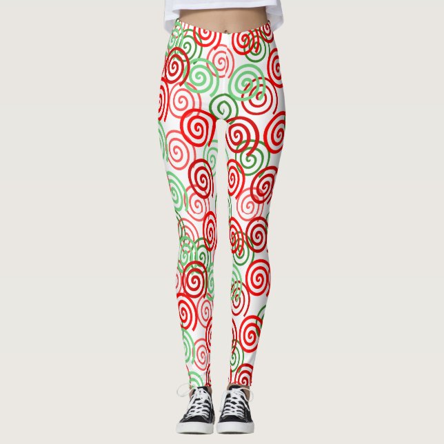 Christmas Swirls  Leggings (Front)