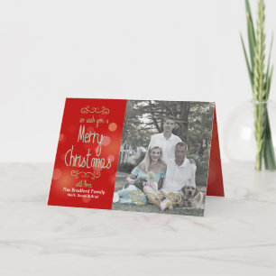 Christmas Swirls - Photo Insert - Greeting Card