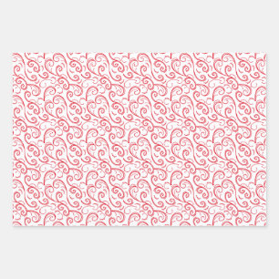 Christmas Swirls Wrapping Paper Sheet