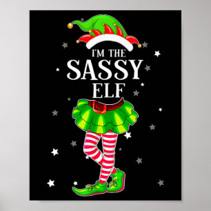 Christmas Sy Elf Xmas Funny Family Matching Girls  Poster